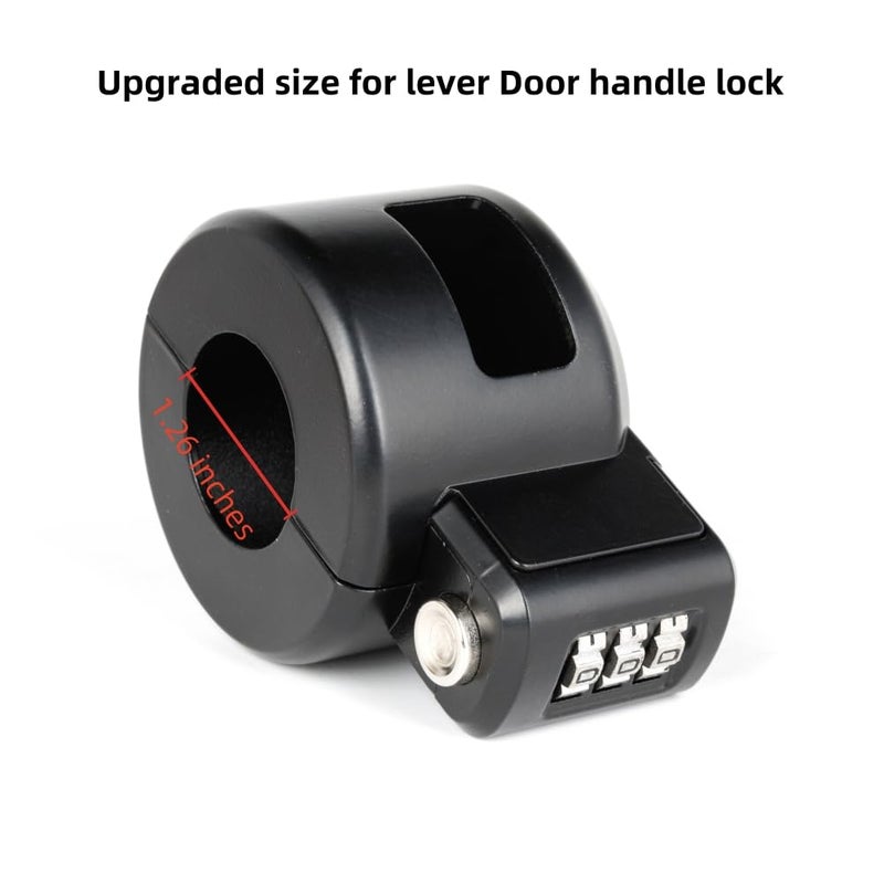 PUGED Door Handle Lockout Device Cover with Code to Disable Door Handle Temporary Combination Lock for Bedroom from Outside Knob Lock (2) - Image 3